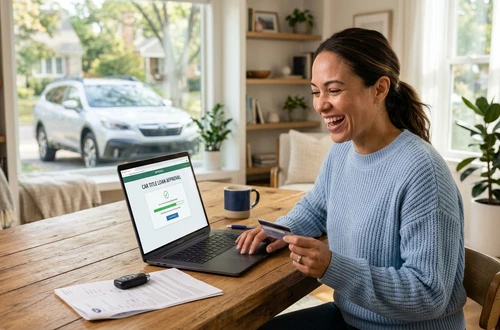 Customer getting answers about their car loan